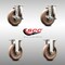 Service Caster 5 Inch 316SS High Temp Glass Filled Nylon Top Plate Caster Brake 2 Rigid, 2PK SCC-SS31620S514-GFNSHT-TLB-2-R-2 - alternate 4